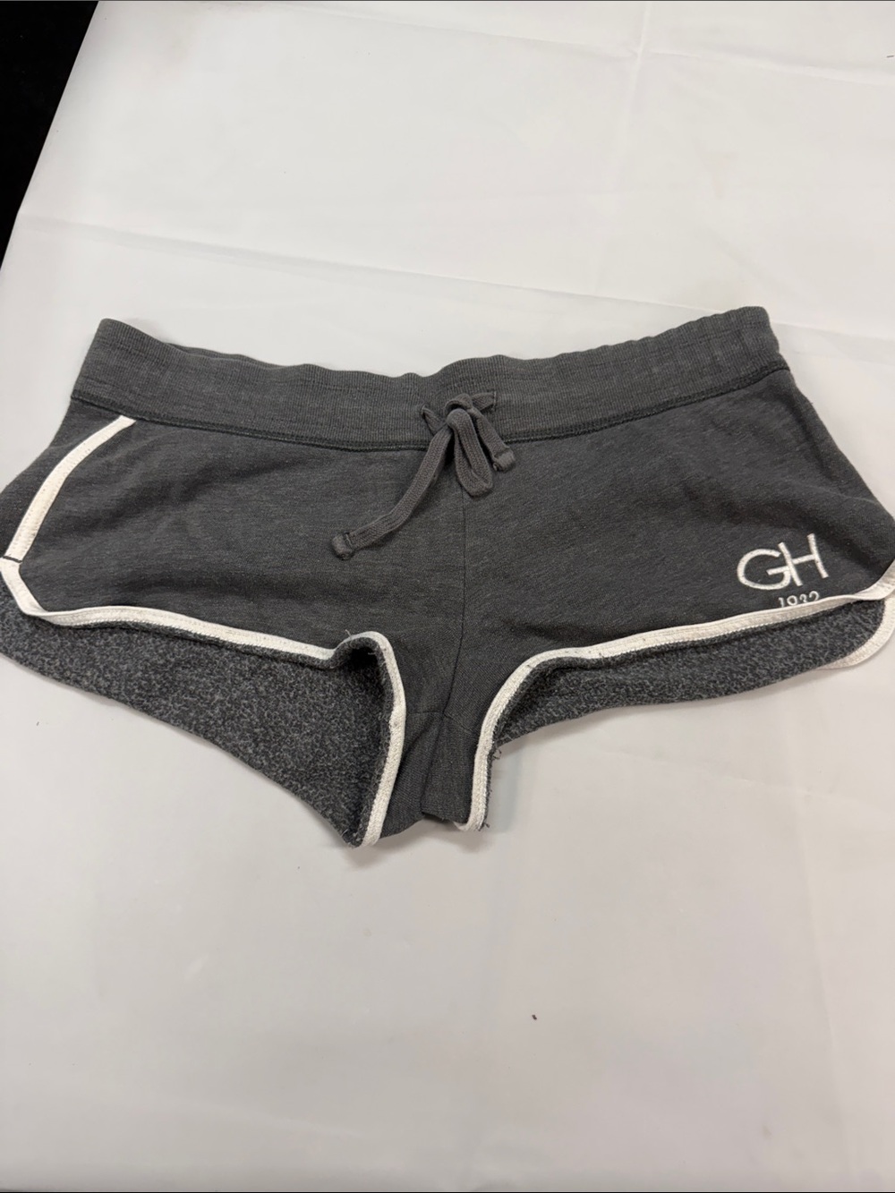 Gilly Hicks Dark Gray Athletic Lounge Shorts with White Trim